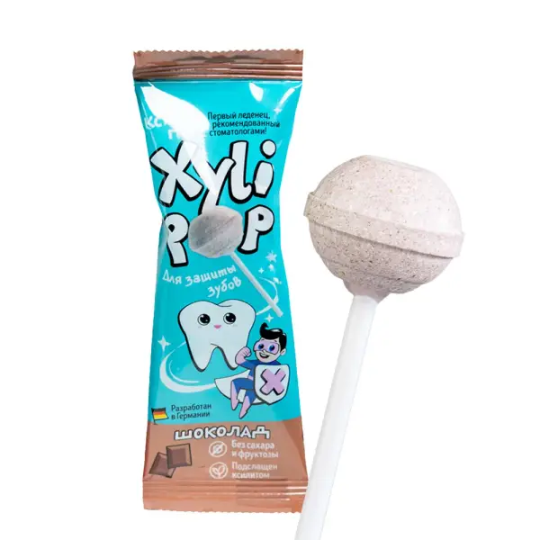 XYLIpop Леденец на палочке из ксилита MIX вкусов: Шоколад 6гр.