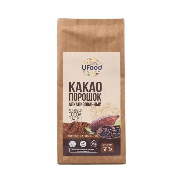 UFOOD MARKET Какао порошок алкализованный 500 гр.