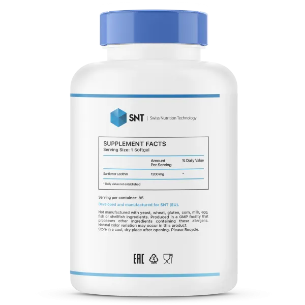 SNT Sunflower Lecithin (Лецитин) 85 капсул