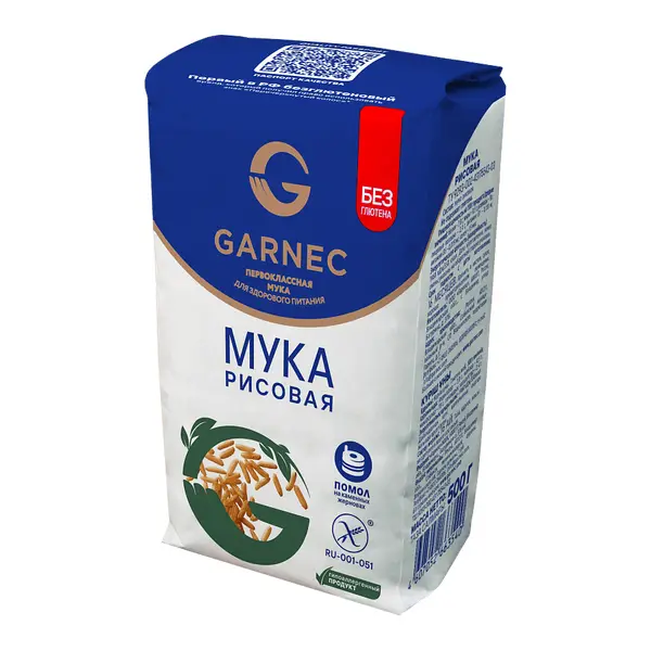 Мука Гарнец Рисовая 500гр