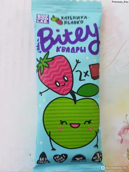Батончик Овсяно-фруктовый "Яблоко-Клубника" 30гр.