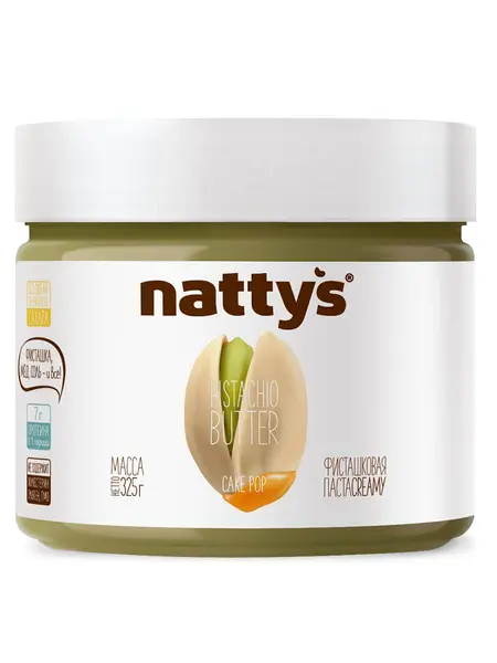 NATTYS Cake Pop Паста фисташковая с мёдом 325 гр.