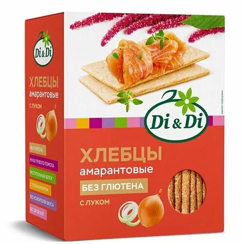 Хлебцы амарантовые "Di&Di" с луком 195гр.