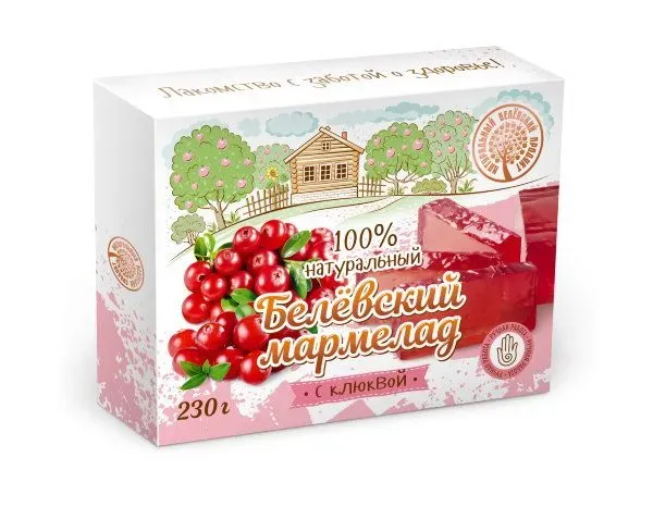 БП Натуральный мармелад Клюква 230 гр.