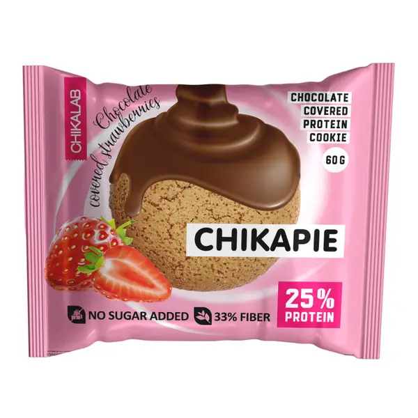 CHIKALAB Печенье глазированное с начинкой Клубника 60 гр