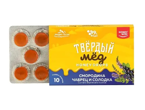HoneyWay Карамель медовая Смородина, чабрец и солодка 30 гр.