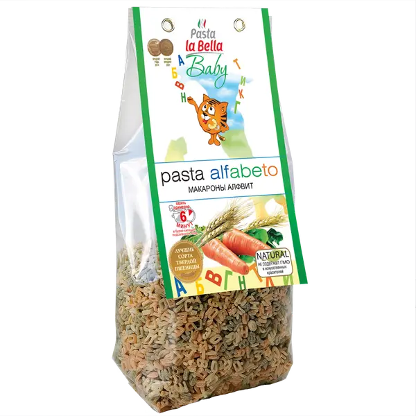 Pasta la Bella Baby Макароны алфавит 400 гр.