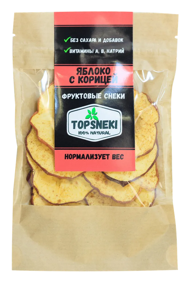 TOPSNEKI Снеки Яблоко с корицей 30гр.