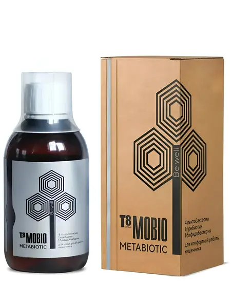Тайга8 T8 MOBIO METABIOTIC (метабиотик для ЖКТ) 250 мл.