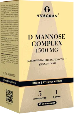 ANAGRAN D-манноза комплекс1500мг со вкусом клюква клубника