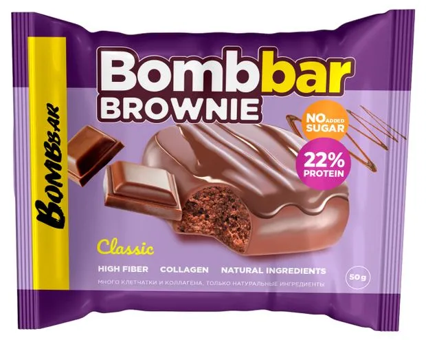 BOMBBAR Печенье глазированное Брауни "Классический" 50гр.