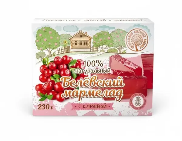 БП Натуральный мармелад Клюква 230 гр.