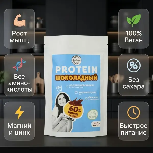 КС Протеин растительный тыквенный шоколад 250 гр.