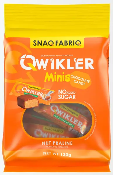 SNAQ FABRIQ Батончик глазированный QWIKLER Ореховое пралине 130 гр.