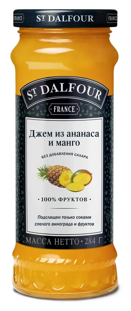 St.Dalfour манго қосылған Ананас джемі 284гр