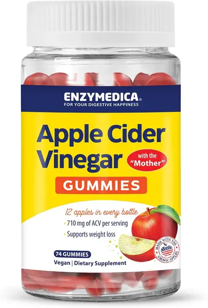 Enzymedica Apple Cider Vinegar Gummies 74 chews.