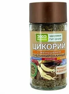 Экологика Женьшень қосылған сублимацияланған ерігіш цикорий банка 85гр.