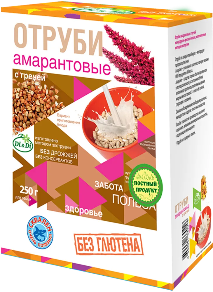 Отруби амарантовые "Di&Di" с гречей 250г