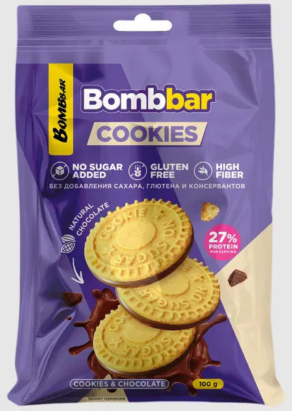 BOMBBAR Печенье глазированное сливочное 100 гр.