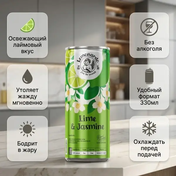 Lemonardo Лайм лимонады т/б 330 мл