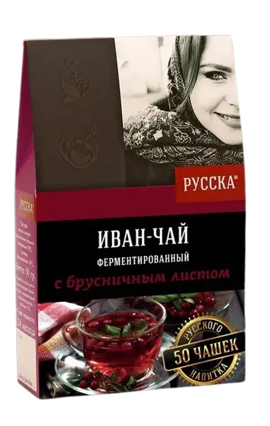Иван-чай ферментированный с брусничным листом "РУССКА" 50гр.