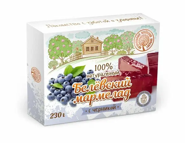 Белевская пастила Табиғи мармелад көкжидек 230 гр.