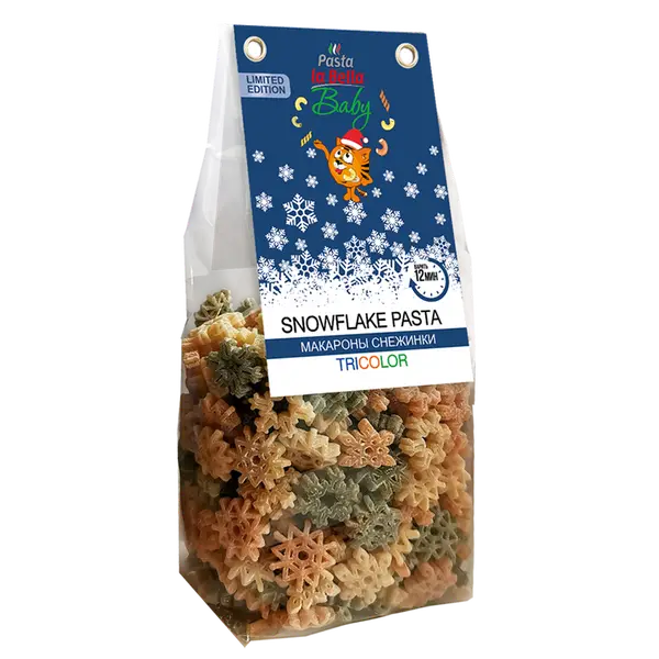 Pasta la Bella Baby Снежинки триколор 250 гр.