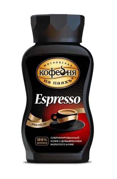 МКП ESPRESSO Кофе натуральный порошкообразный с добавлением молотого банка 95 гр.