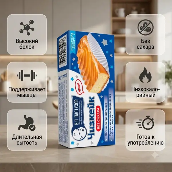 Пастуховъ ҚАНТСЫЗ "Чизкейк" десерті 45гр.
