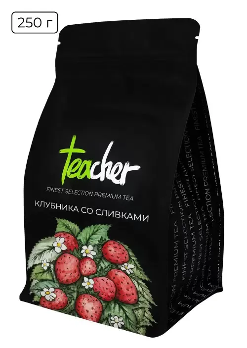 TEACHER Зелёный чай с клубникой и сливками 250 гр