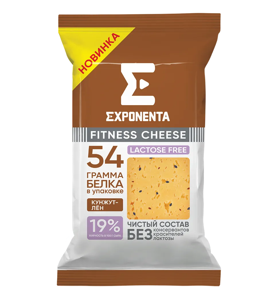 EXPONENTA Сыр ФИТНЕС ЧИЗ с кунжутом и льном 180 гр.